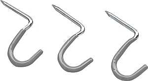 Crawford HS16 Storage Hook, 1 in Projection, 5.8 in H, 4-1/2 in W, 9.8 in L, 20 lb, Hammer-In Mounting, Steel