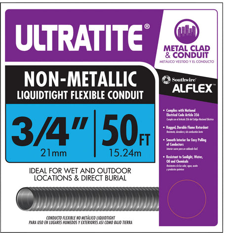 Southwire 3/4 in. Dia. x 50 ft. L Thermoplastic Flexible Electrical Conduit For LFNC-B