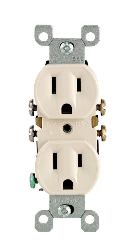 Leviton Electrical Receptacle 15 amps 5-15R 125 volts Light Almond