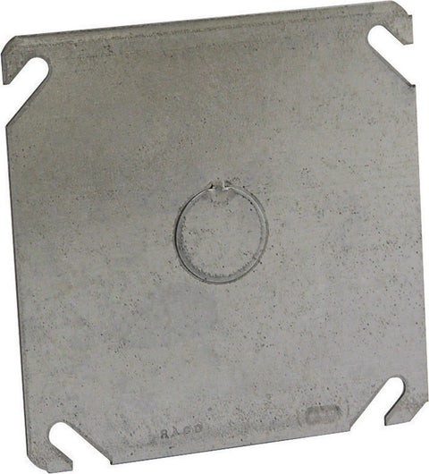 Raco Square Steel Blank Box Cover For Use to Close an Outlet Box or Mount a Device Gray