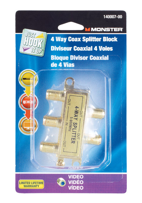 Monster Cable 4 Way Coax Splitter 1