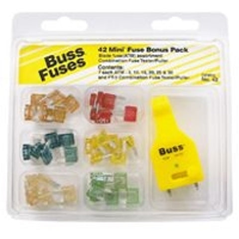 Bussmann NO.43 Fuse Bonus Assortment Kit, Fast-Acting Fuse, ATM, 32 V, 5 to 30 A, 1 kA Interrupt