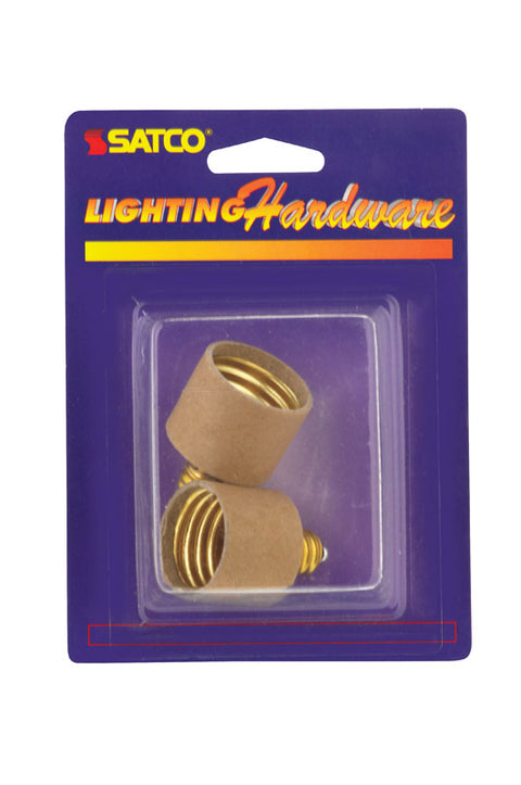 Satco Socket Adapter Candelabra to Medium Golden