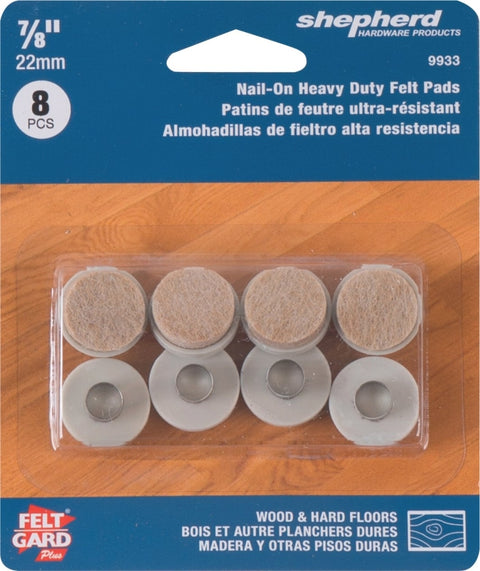 Shepherd Hardware 9933 Furniture Pad, Felt Cloth, Almond, 8/PK