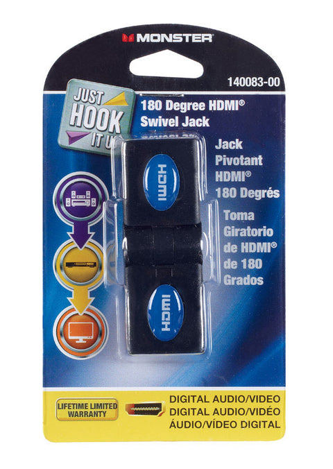 Monster Cable Just Hook It Up Swivel Coupler Black 1