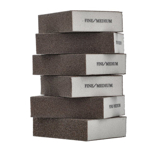 Norton MultiSand 02081 Sanding Sponge, 4 in L, 2-3/4 in W, 75 Grit, Fine, Medium, Silicone Carbide Abrasive