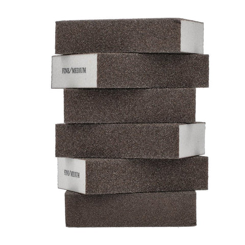 Norton MultiSand 02081 Sanding Sponge, 4 in L, 2-3/4 in W, 75 Grit, Fine, Medium, Silicone Carbide Abrasive