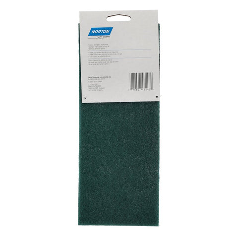 Norton 48147 Hand Pad, Green, 11 in L, 4-3/8 in W