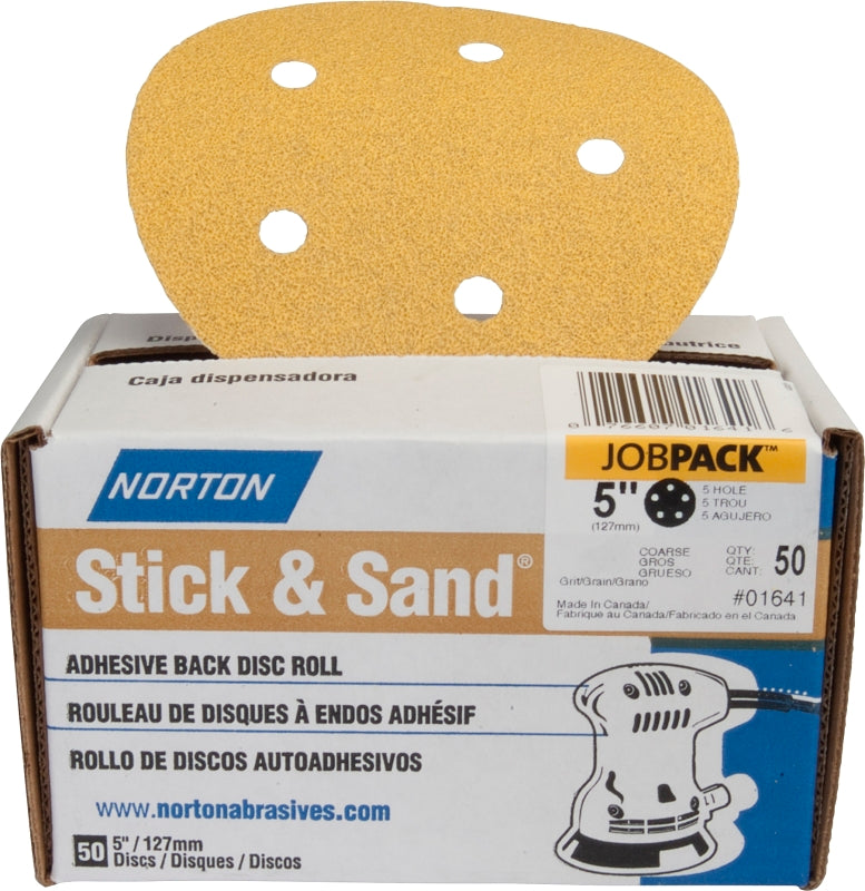 Norton Stick & Sand Series 07660701652 Sanding Disc, 6 in Dia, Coated ...