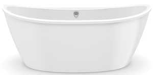 Maax Delsia 6636 Series 106193-000-002 Bathtub, 59 gal, 66 in L, 36 in W, 26-5/8 in H, Free-Standing Installation, White