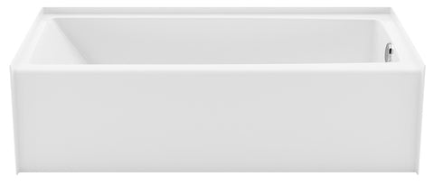 Maax Jaxi 6030 106882-L-000-002 Series Bathtub, Left Hand Drain Location, 49 gal Capacity, 60 in L, 31-1/2 in W, White