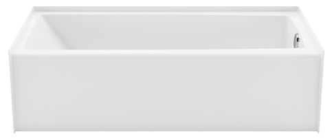 Maax Jaxi 6030 106882-R-000-002 Series Bathtub, Right Hand Drain Location, 49 gal Capacity, 60 in L, 31-1/2 in W, White