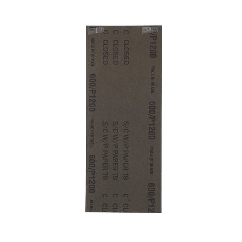Norton SandWet T401 Series 68531 Sandpaper, 3-2/3 in W, 9 in L, 600 Grit, Fine, Silicon Carbide Abrasive, Paper Backing