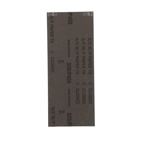 Norton SandWet T401 Series 68533 Sandpaper, 3-2/3 in W, 9 in L, 320 Grit, Fine, Silicon Carbide Abrasive, Paper Backing