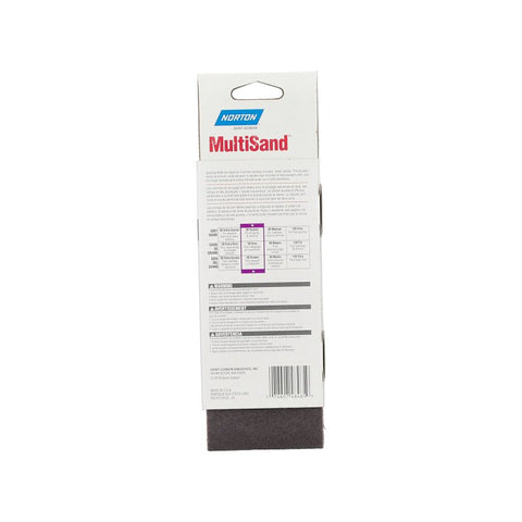 Norton Metalite 07660702246 Cloth Portable Sanding Belt, 3 in W, 18 in L, 50 Grit, Coarse, Aluminum Oxide Abrasive