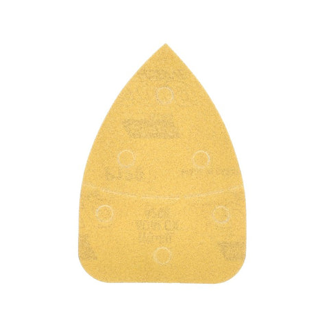 Norton 07660702706 Iron Shape Vacuum Sheet, 3-3/4 in W, 5-7/16 in L, P120 Grit, Medium, Aluminum Oxide Abrasive