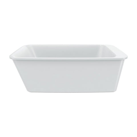 BATHTUB FRESTDNG END-DRAIN WHT