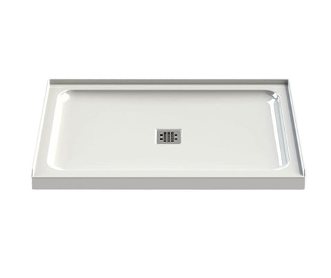MAAX Olympia 106011-000-001-100 Shower Base, 47-7/8 in L, 32 in W, 2-5/8 in H, Acrylic, White