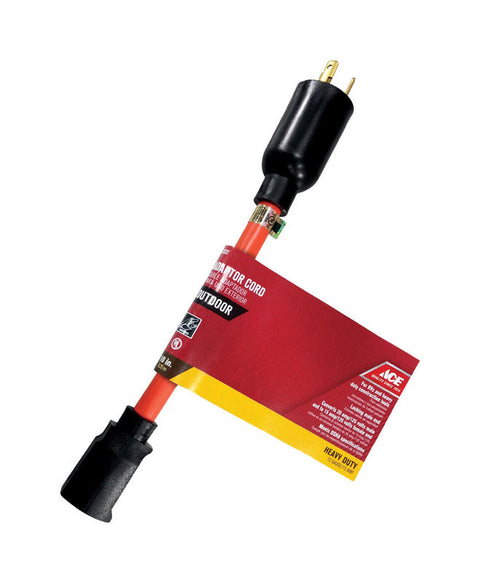 Ace Outdoor Adaptor Cord 12/3 STW 10 in. L Orange
