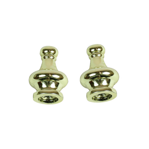 Jandorf Pyramid Finial Brass Finish 1/4 in. L x 1-1/4 in. H 2 pk