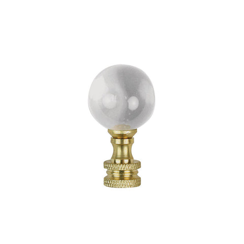Jandorf Glass Ball Finial Brass 1-7/8 in. H 1 pk