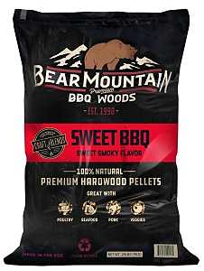 Bear Mountain Craft Blends Series FK92 BBQ Pellet, Sweet, 20 in L, Wood, 20 lb Bag