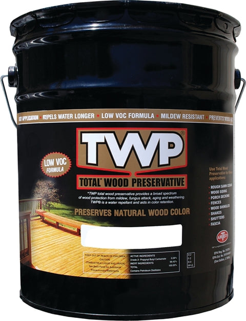 TWP 1500 Series TWP-1502-5 Stain and Wood Preservative, Redwood, Liquid, 5 gal, Can