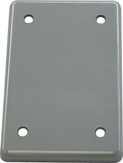 Cantex Rectangle PVC 1 gang Electrical Cover For Single Gang FS Type Box Gray