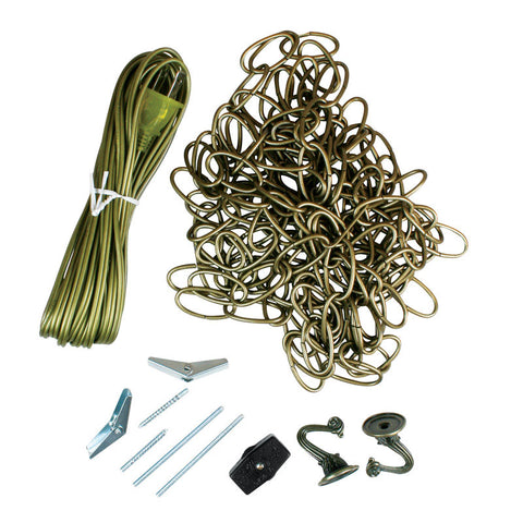 Jandorf Swag Kit Antique Brass 20 and 15 ft. L 1 pk