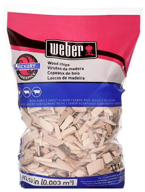 Weber 17143 Series Smoking Chips, Hickory, Wood, 192 cu-in Bag