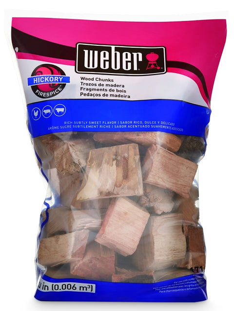 Weber 17148 Series Chunk, Hickory, Wood, 350 cu-in Bag