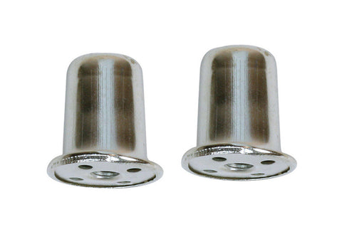 Jandorf Top Hat Finial Nickel 1 in. H 2 pk