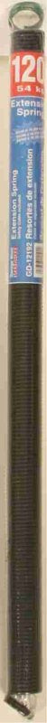 Prime-Line GD 12192 Extension Spring, 1-19/64 in OD, 25 in OAL, Carbon Steel, Galvanized, Loop End, 120 lb