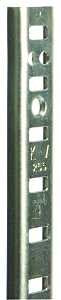 Knape & Vogt 255 PK255 ZC 24 Shelf Standard, 500 lb, 23 ga Thick Material, 5/8 in W, 24 in H, Steel, Zinc, Pack of 20