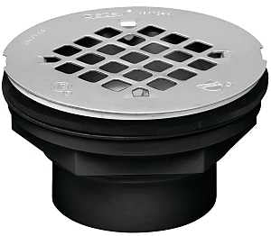 Oatey 42093 Shower Drain, ABS, Black, For: 2 in SCH 40 DWV Pipes