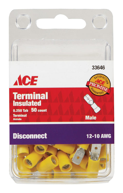 Ace Industrial Male Disconnect Vinyl Yellow 50