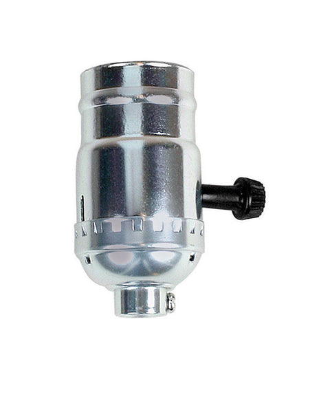 Jandorf Turn Knob Socket 250 watts 250 volts Nickel Medium