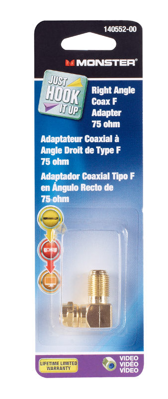 Monster Cable Right Angle Coax F Adapter 1