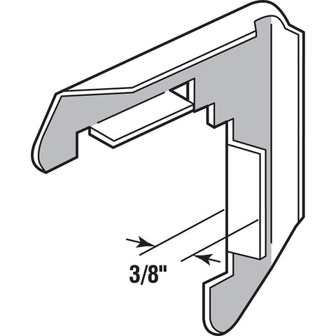 Make-2-Fit PL 14282 Miter Cut Screen Frame Corner, Aluminum, Mill, For: PL14059, PL14062 and PL14061 Frames