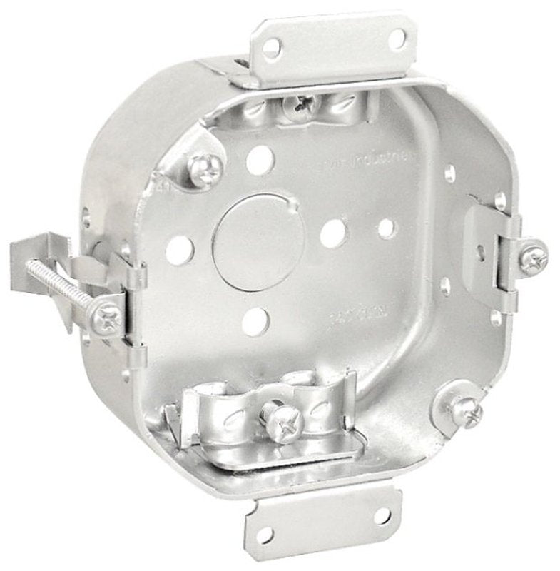 Southwire 54151-OWR-UPC Octagon Box, 4 in OAW, 1-1/2 in OAD, 5-Knockou ...
