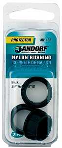 Jandorf 61438 Conduit Bushing, Nylon, Black, 5/8 in Dia Panel Hole, 0.406 in Thick Panel