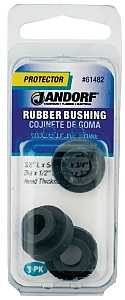 Jandorf 61482 Conduit Bushing, 3/8 in Dia Cable, Rubber, Black, 3/16 in Thick Panel