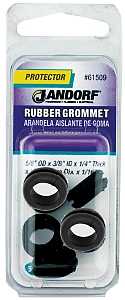 Jandorf 61509 Grommet, Rubber, Black, 1/4 in Thick Panel