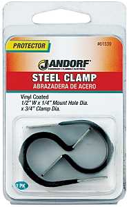 Jandorf 61539 Loom Clamp, Steel/Vinyl, Black