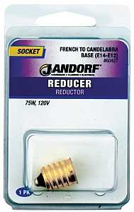 Jandorf 60427 Socket Reducer, 75 W, Brass, Gloss