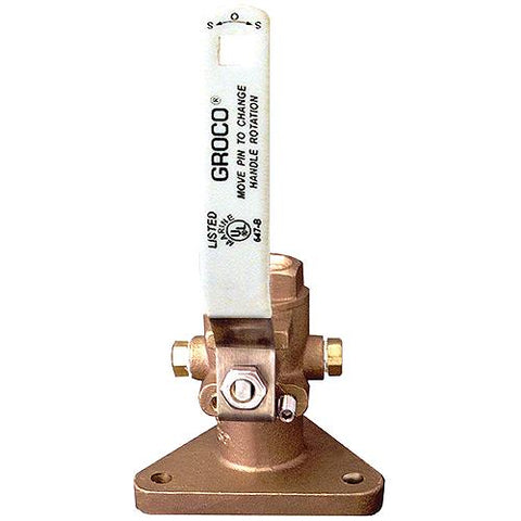 Groco FBV Bronze Full-Flow Tri-Flange Seacock