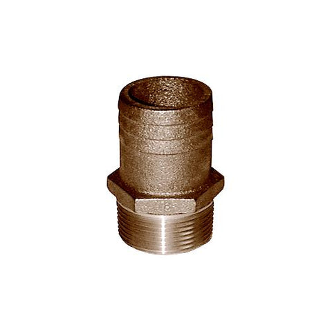 Groco FF Bronze Full Flow Pipe-To Hose Adapter With NPT Thread