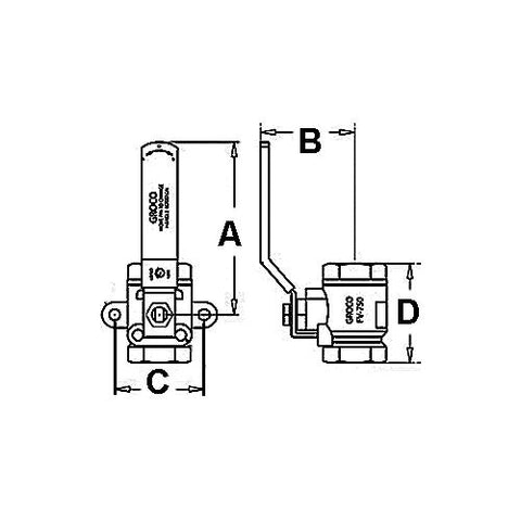 Groco FV Bronze Fuel Valve