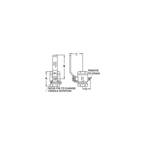 Groco IBV1000 Bronze Full-Flow In-Line Ball Valve