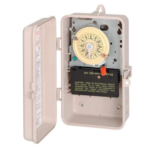 Intermatic Indoor and Outdoor Mechanical Timer Switch 277 V Cream